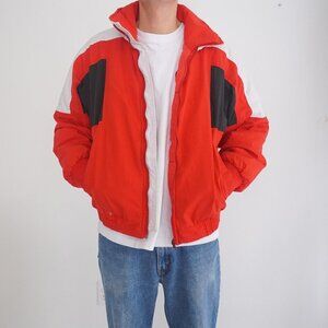 Vintage '80S Club International Red White Puffer Ski Jacket Size Medium